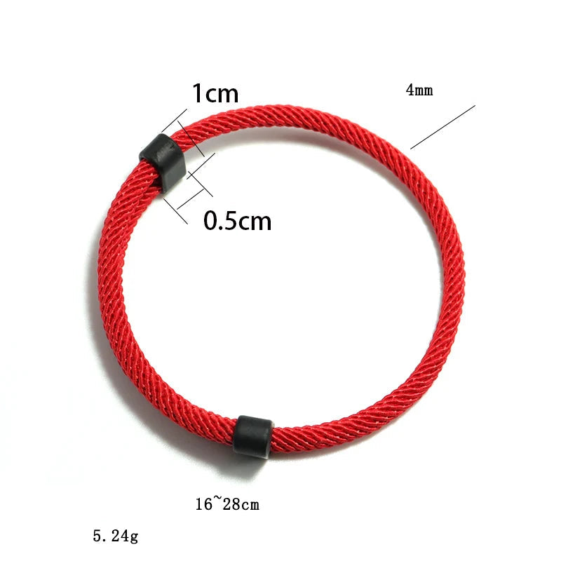 Kit Pulseiras Masculinas Vermelhas Ajustáveis – 2 Peças | Allegante Duo