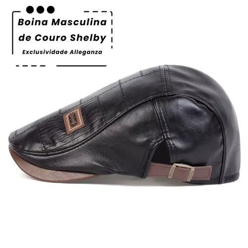 Boina Masculina de Couro Shelby II - Alleganza