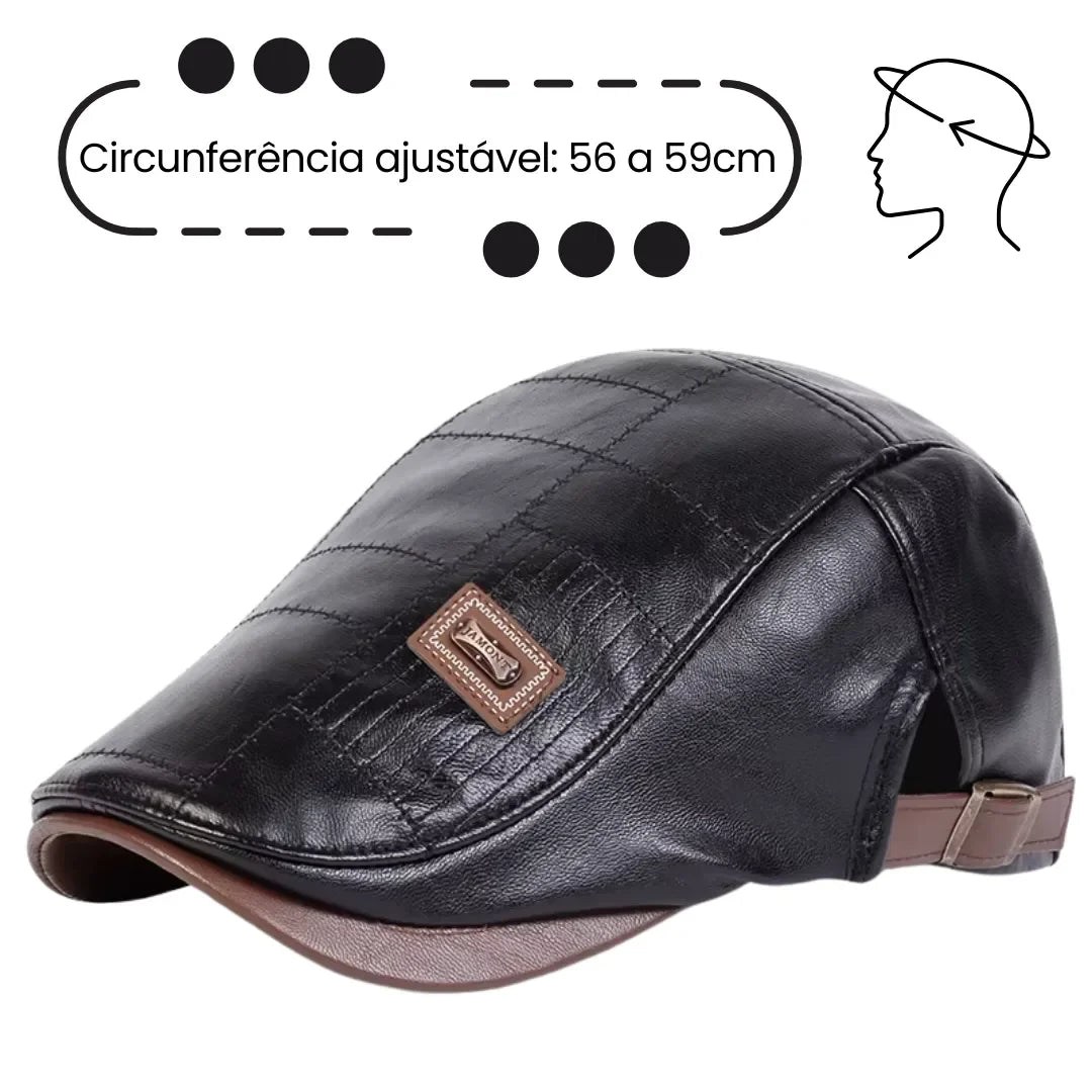 Boina Masculina de Couro Shelby II - Alleganza