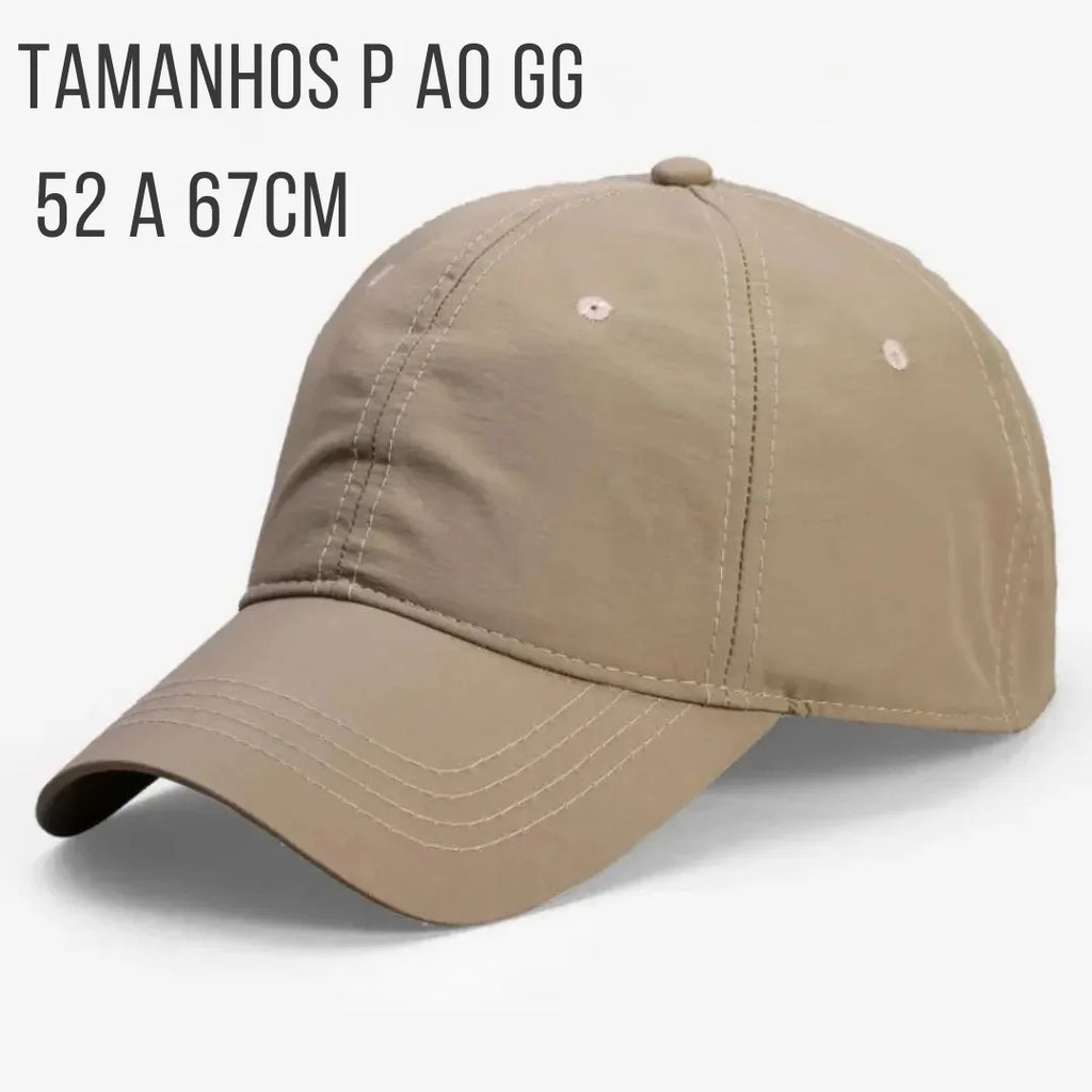 Boné Tamanho Grande 52-67cm QuickDry Impermeável - Casualle Cap - Alleganza