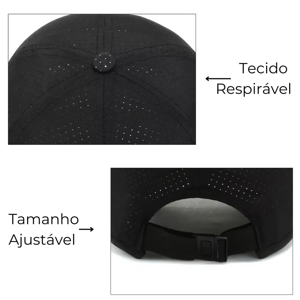 Boné Liso Esportivo | 100% Poliéster | Casualle Run - Alleganza