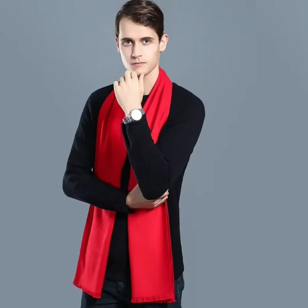 Cachecol Masculino Longo Vermelho | Allegante Men II - Alleganza