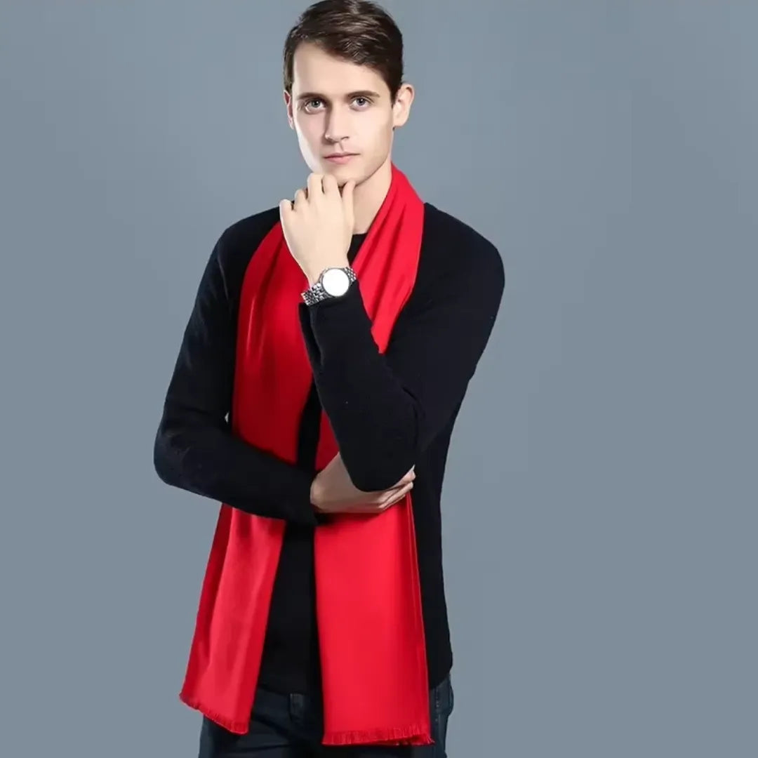 Cachecol Masculino Longo Vermelho | Allegante Men II - Alleganza