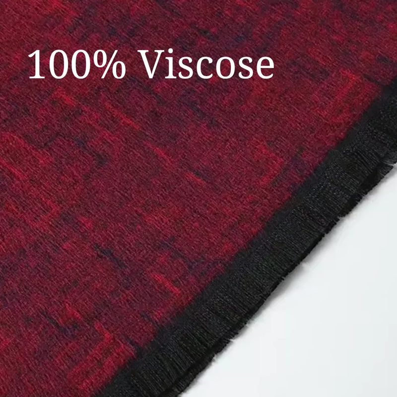 Cachecol Vermelho Longo Allegante Men com material 100% viscose de alta qualidade
