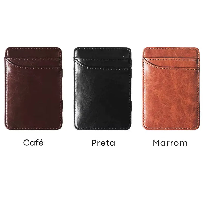 comparação entre as cores disponíveis da carteira casualle minimalist