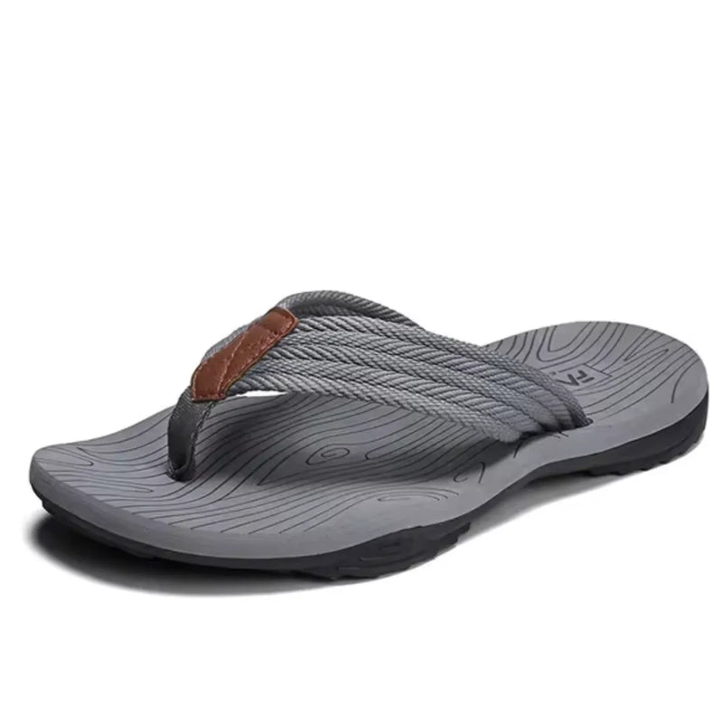 chinelo masculino de tecido na cor cinza