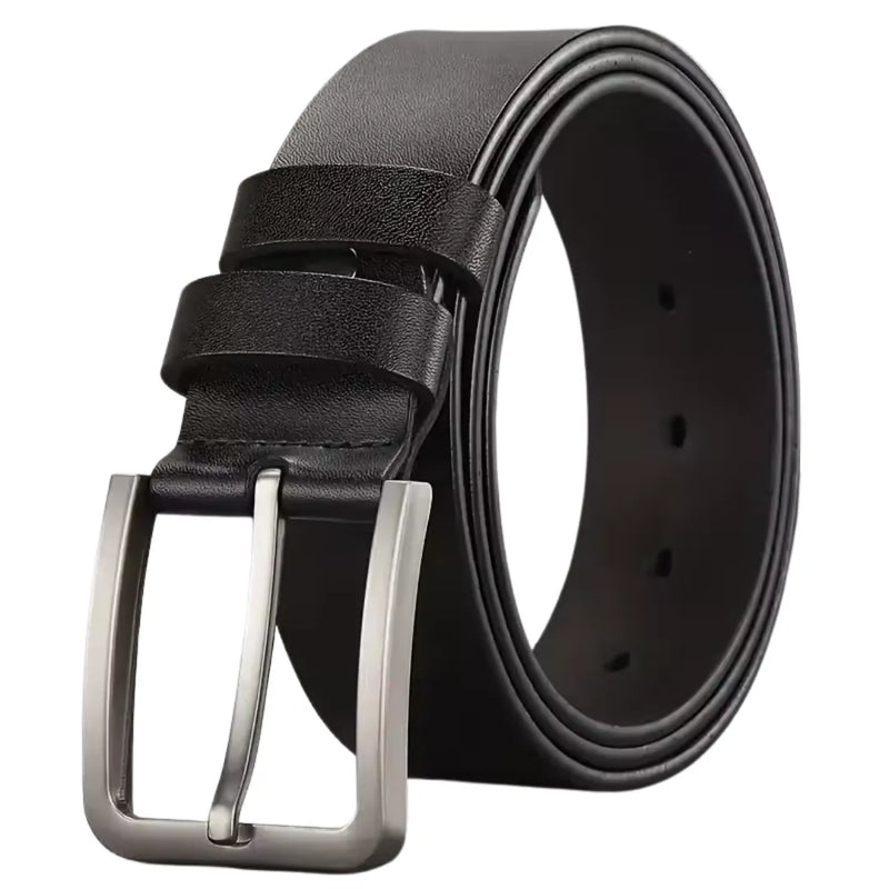 Cinto Masculino de Couro Legítimo Allegante Plus II (Até 170cm) - PRETO - Alleganza
