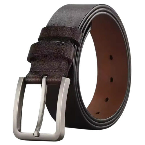 Cinto Masculino de Couro Legítimo Allegante Plus II (Até 170cm) - MARROM - Alleganza