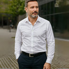 Cinto Masculino de Couro Legítimo Allegante Plus II (Até 170cm) - PRETO