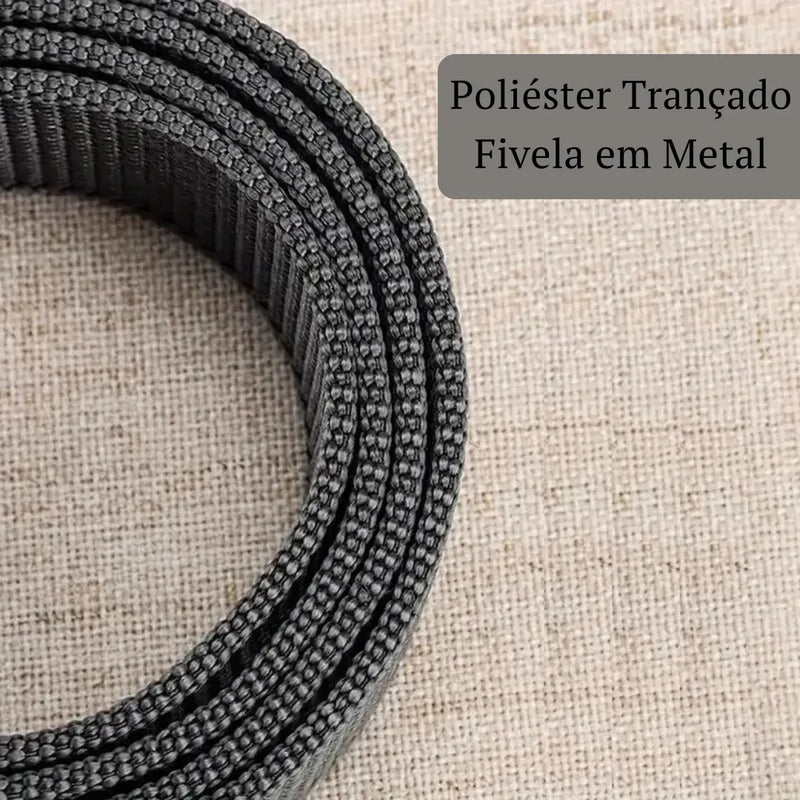 cinto allegante style destacando o material em poliéster trançado