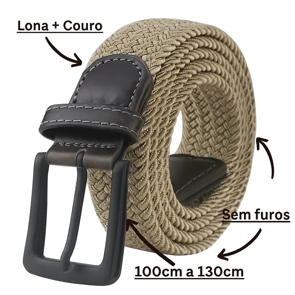 Cinto Masculino Elástico de Lona Sem Furos | Basicalle Men
