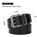 Cinto Masculino de Couro Legítimo Fivela Simples ou Dupla | Bison Denim