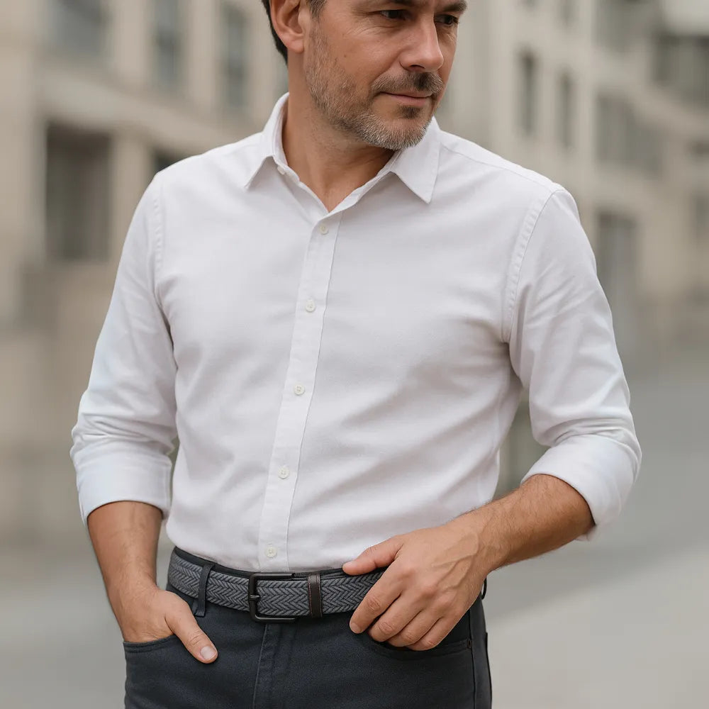 Cinto Masculino Elástico de Lona Sem Furos | Basicalle Men