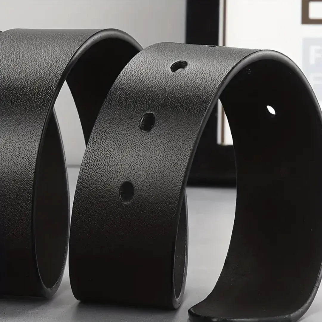 Cinto Masculino de Couro Legítimo Allegante Plus II na cor preto, enrolado