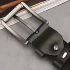 Cinto Masculino de Couro Legítimo Allegante Plus II, com fivela em metal