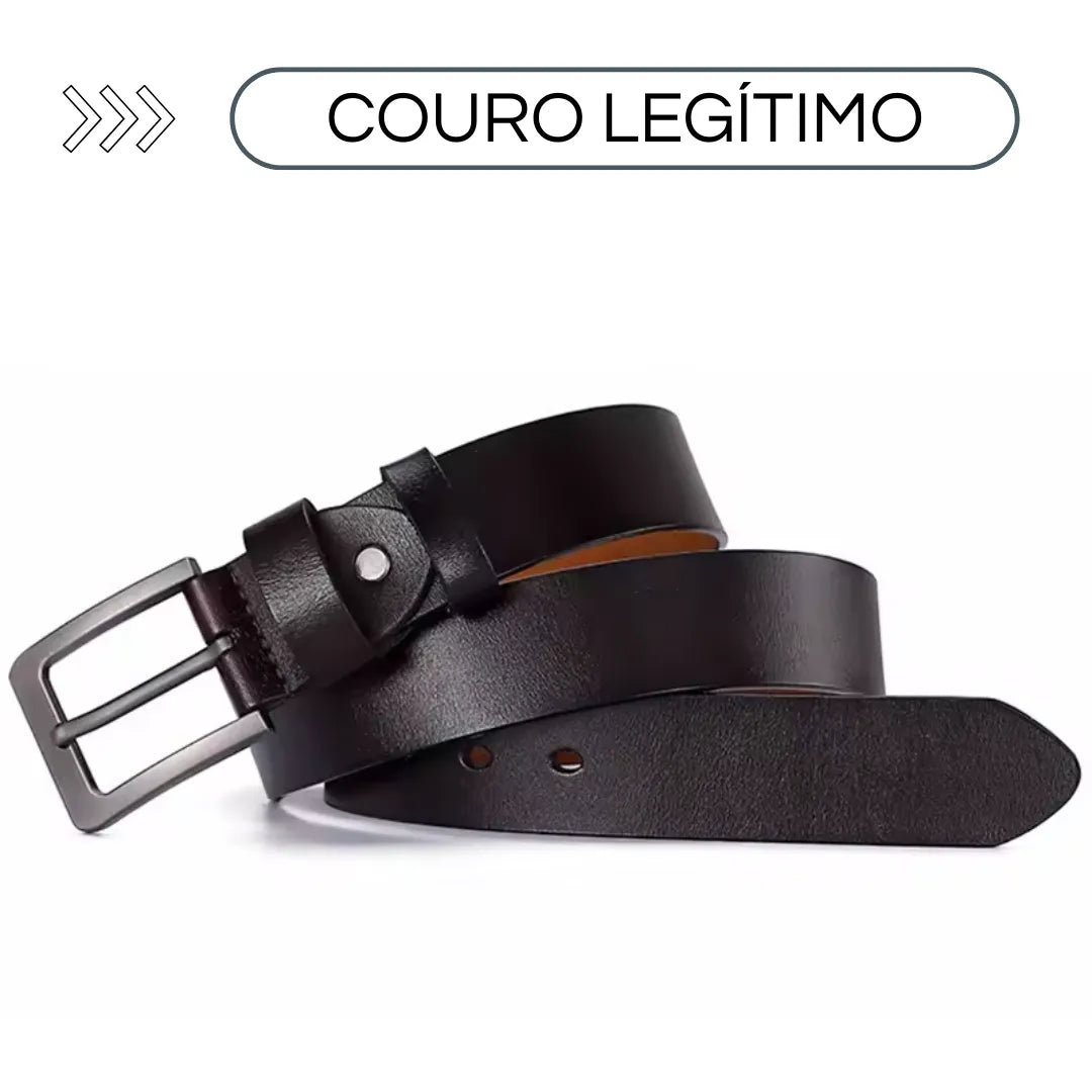 Cinto de Couro Legítimo Allegante Plus II (Até 170cm) - Desconto na Segunda Unidade - Alleganza