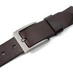 Cinto Masculino de Couro Legítimo Allegante Plus II (Até 170cm) - MARROM - Alleganza