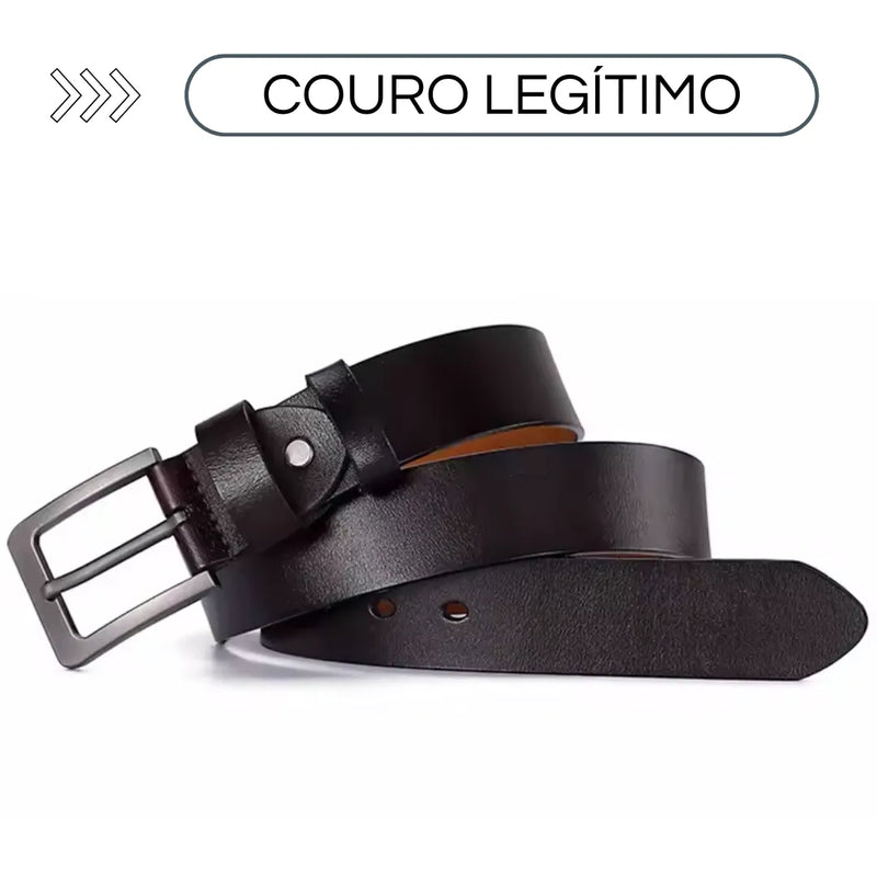 Cinto de Couro Legítimo Allegante Plus II (Até 170cm) - Desconto na Segunda Unidade - Alleganza