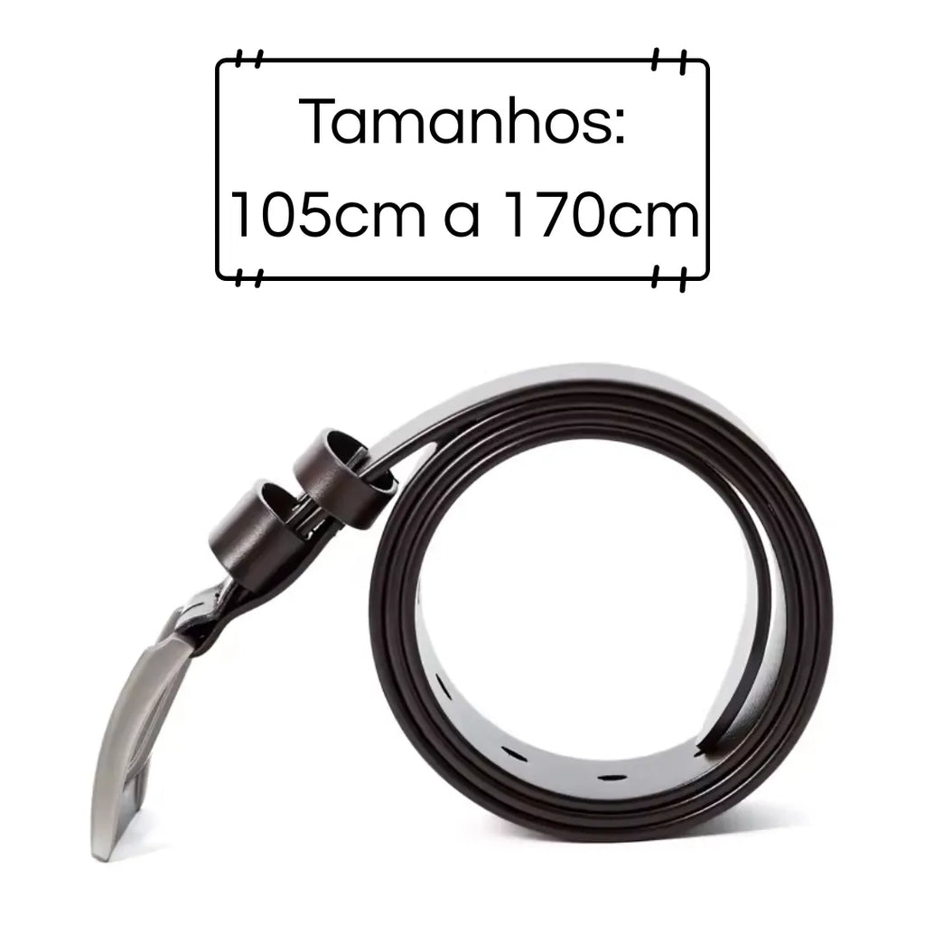 comprimentos disponíveis do Cinto Masculino de Couro Legítimo Allegante Plus II