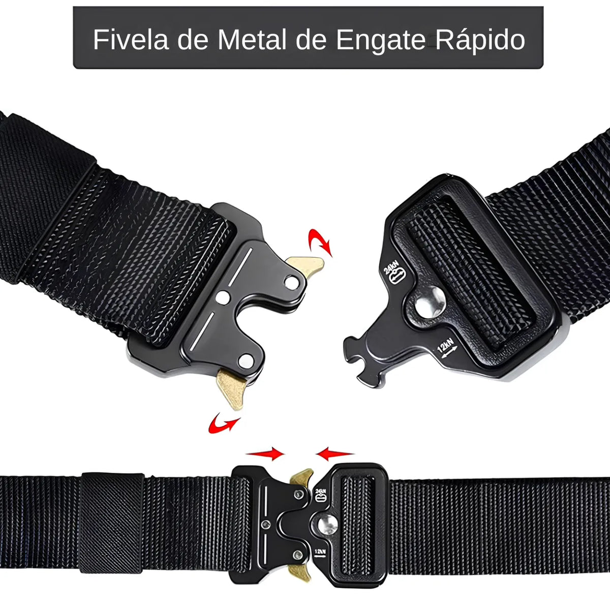 Fivela de metal com engate rápido do cinto Casualle Combat