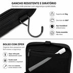 Necessaire de Couro Impermeável | Bolsa de Higiene Basicalle Go Preto