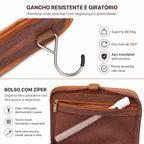 Necessaire Organizadora Masculina de Couro | Basicalle Go | Marrom