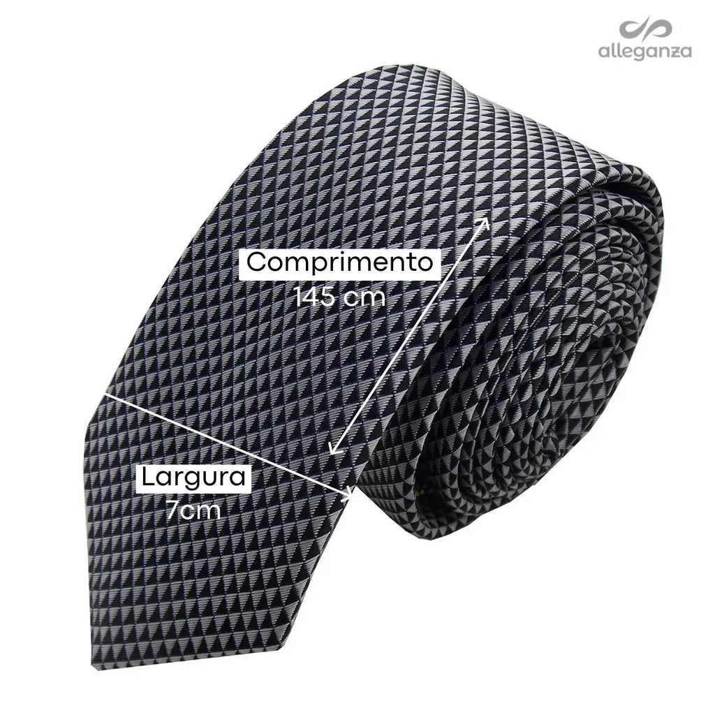 Gravata Slim Executiva | Allegante Black - Alleganza