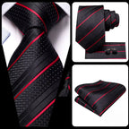 Gravata Tradicional de Seda Allegante Business | Kit com Lenço e Abotoaduras