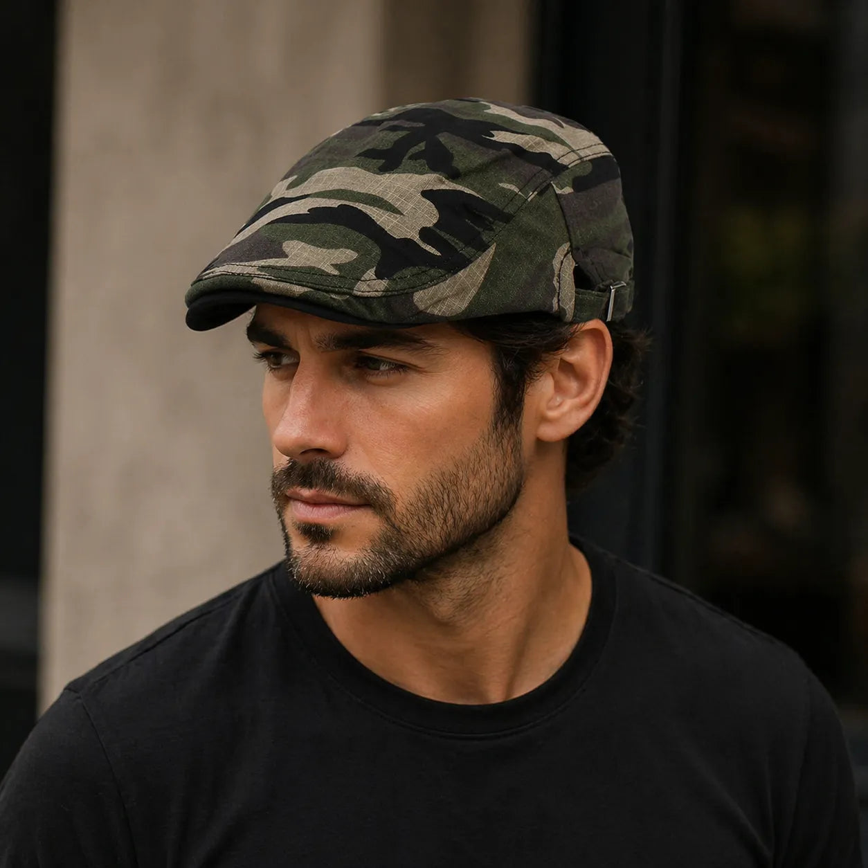 Boina Masculina Camuflada Verde em Algodão | Casualle Camo