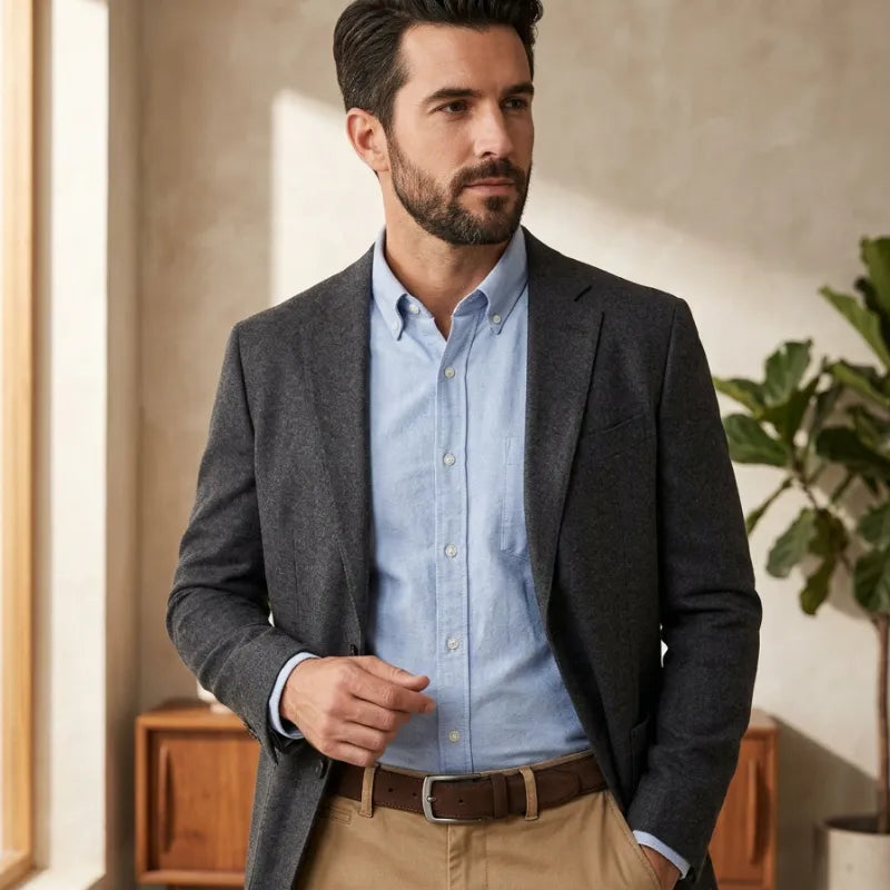 Cinto Masculino Casual de Couro | Essenzialle
