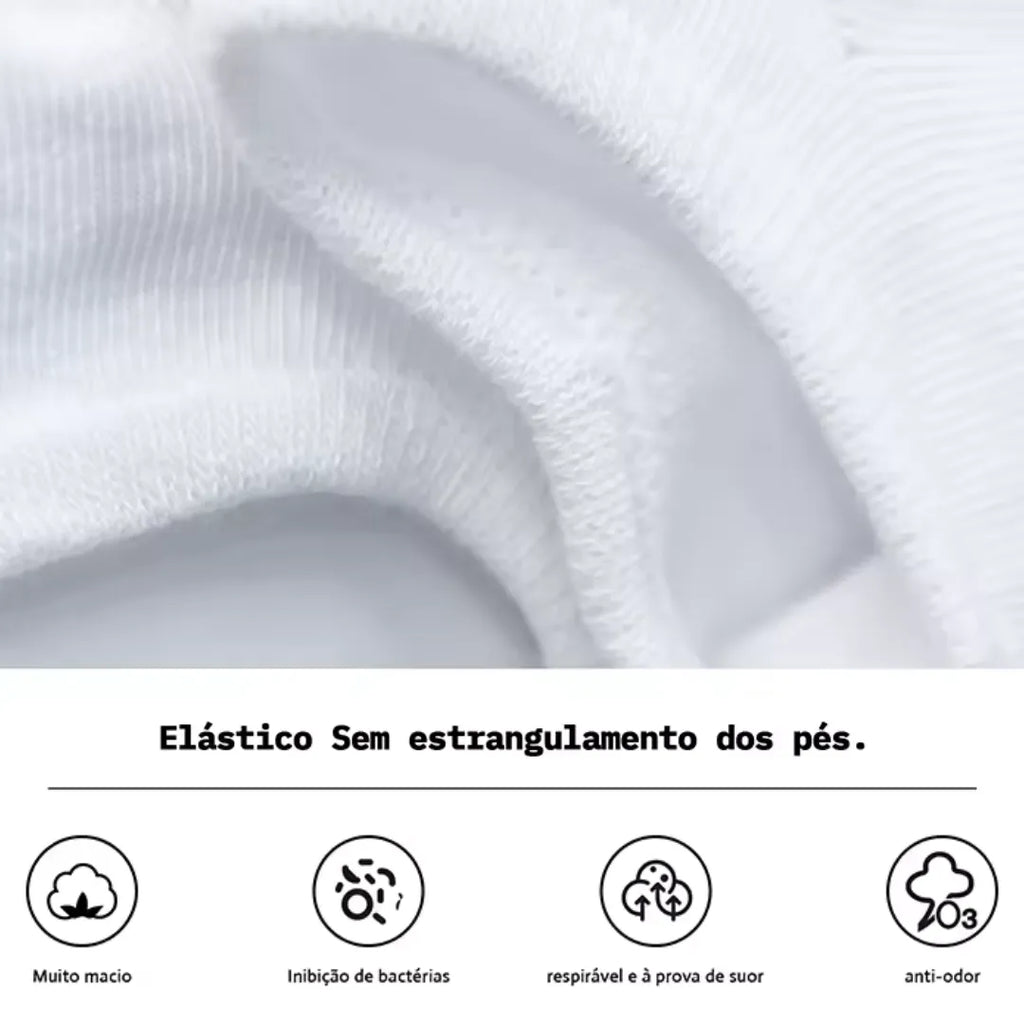 Kit 6 Pares Meias com Algodão Antimicrobiano - Alleganza