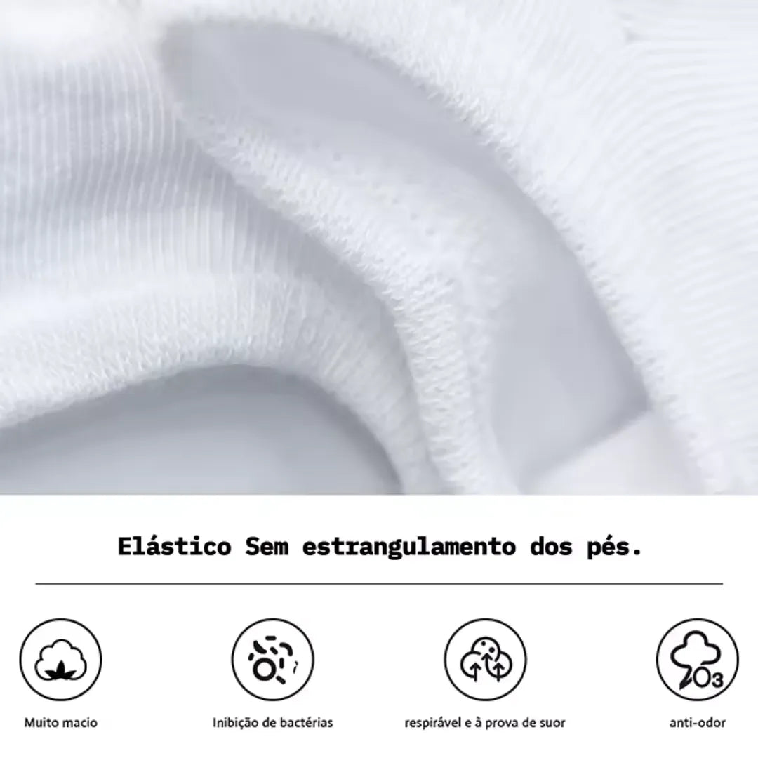 Kit 6 Pares Meias com Algodão Antimicrobiano - Alleganza
