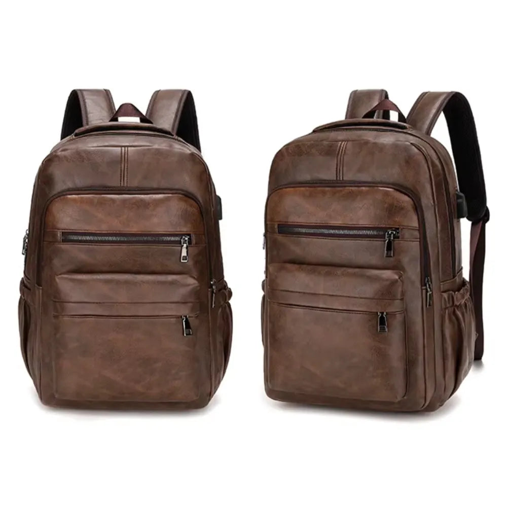 Mochila Executiva de Couro Legítimo com USB | Allegante Business