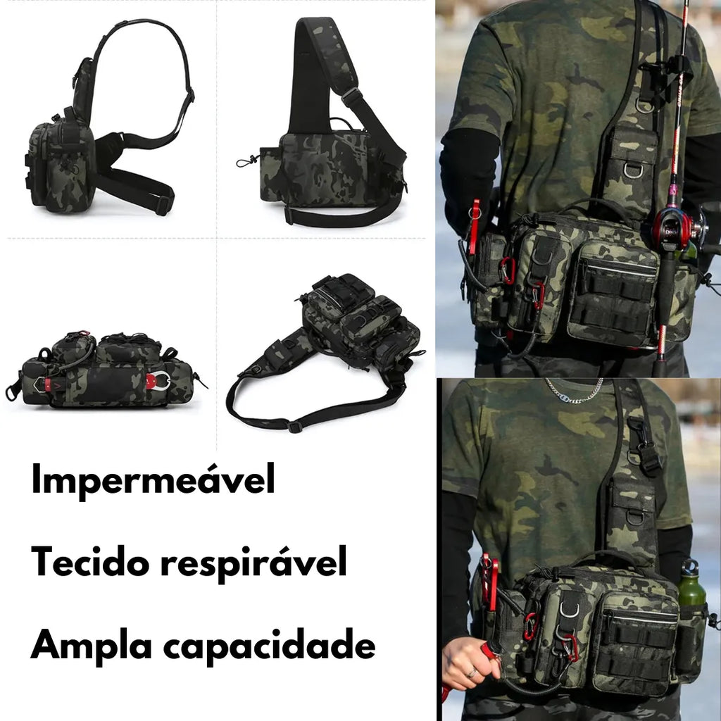 Mochila de Pesca Impermeável Basicalle Fishing - Alleganza