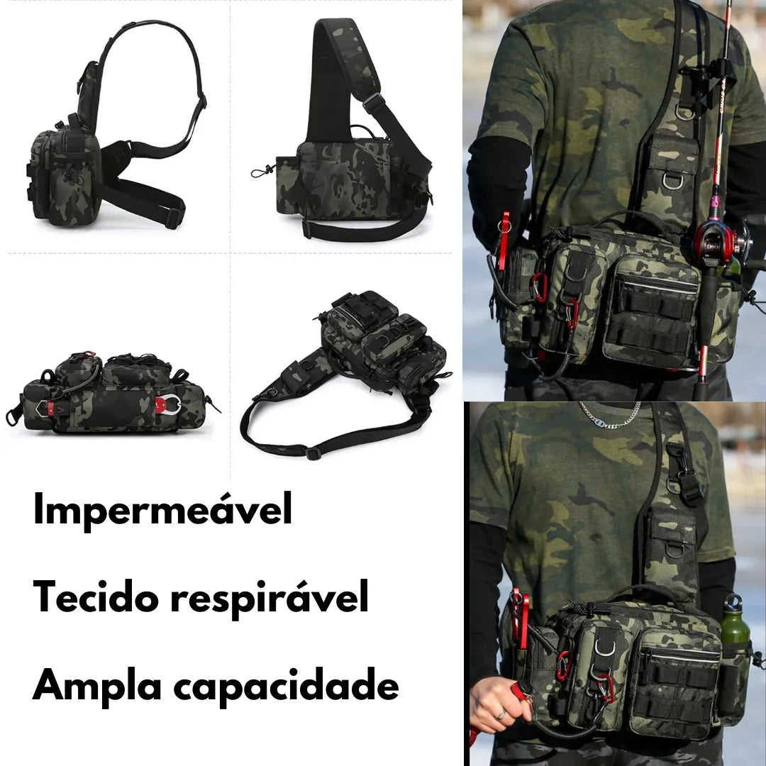 Mochila de Pesca Impermeável Basicalle Fishing - Alleganza