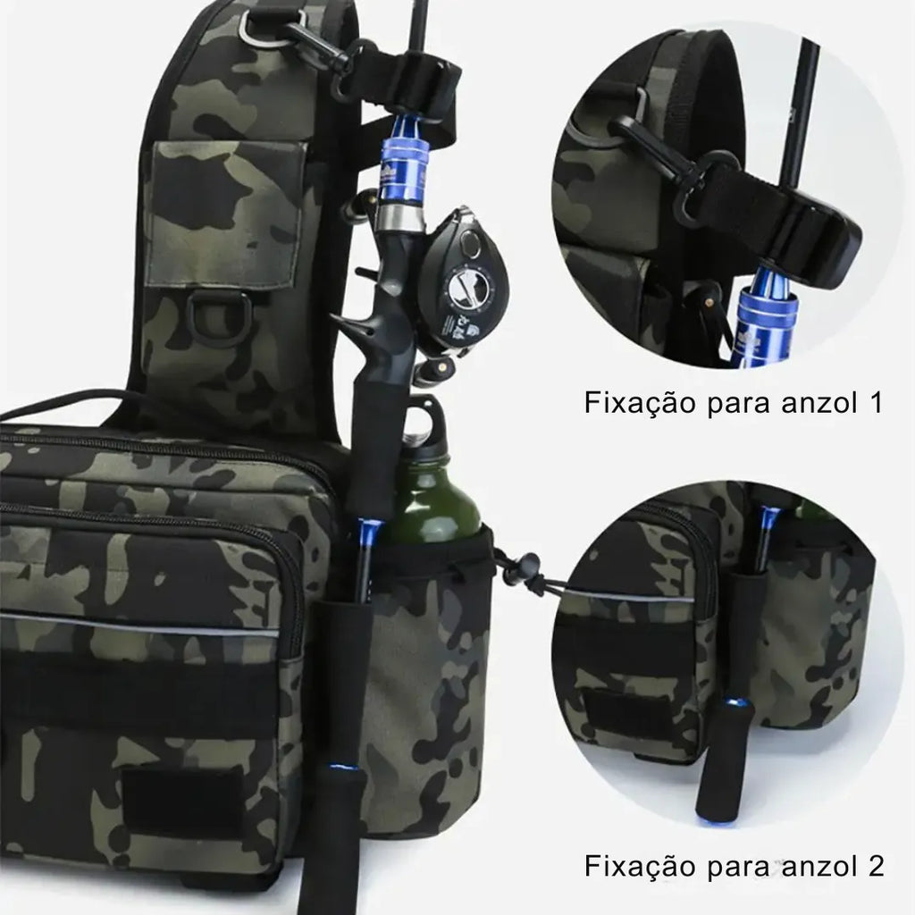 Mochila de Pesca Impermeável Basicalle Fishing - Alleganza