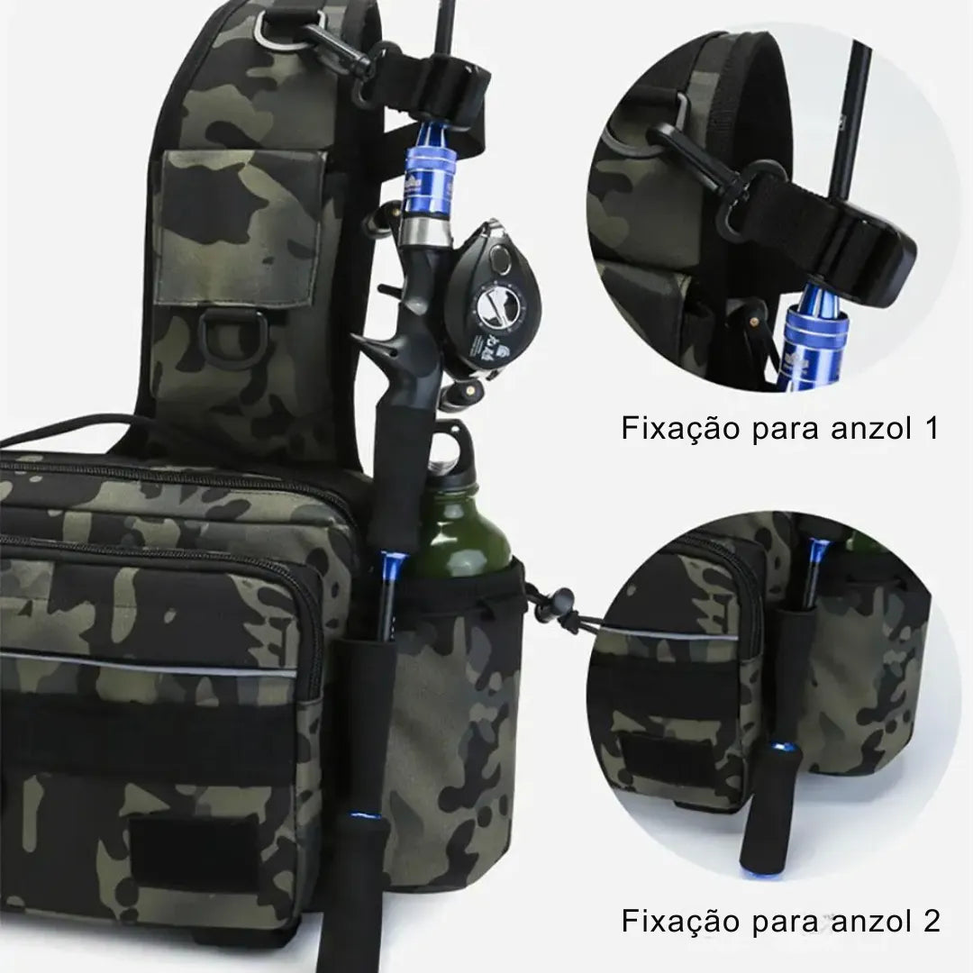 Mochila de Pesca Impermeável Basicalle Fishing - Alleganza
