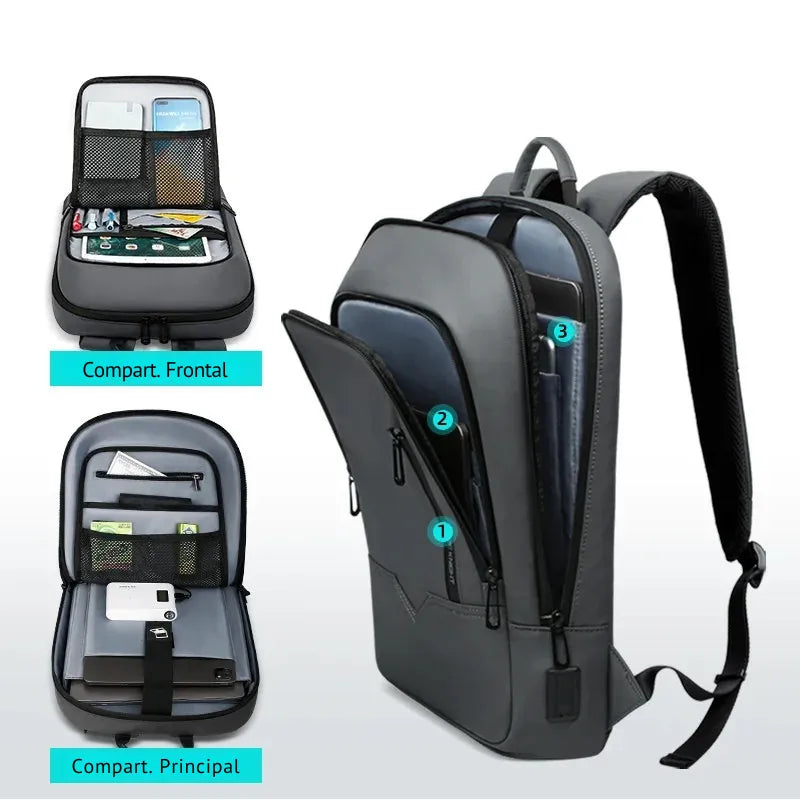 Mochila Executiva Compacta para Notebook 17" Casualle Slim