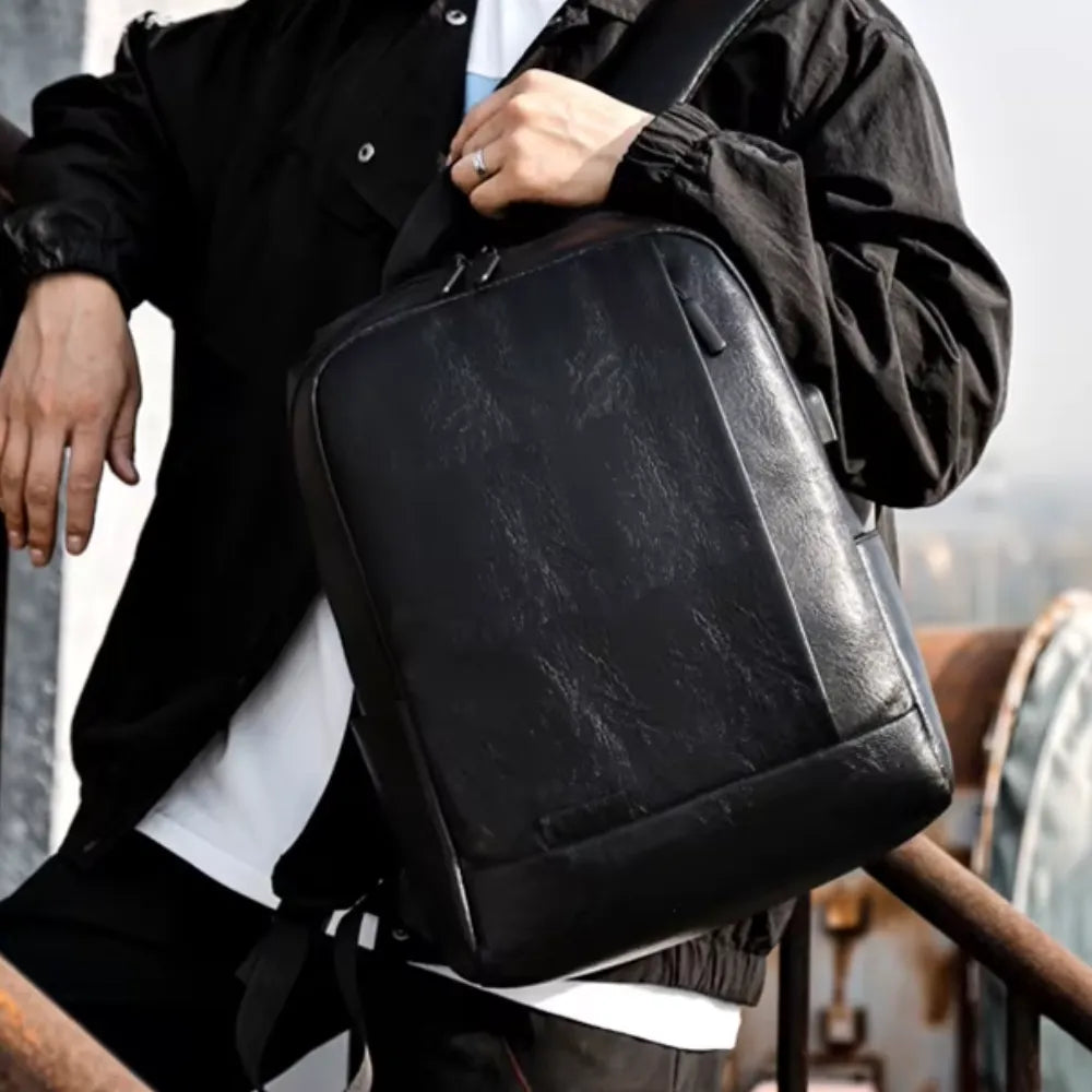 Mochila Executiva de Couro para Laptop Basicalle Smart