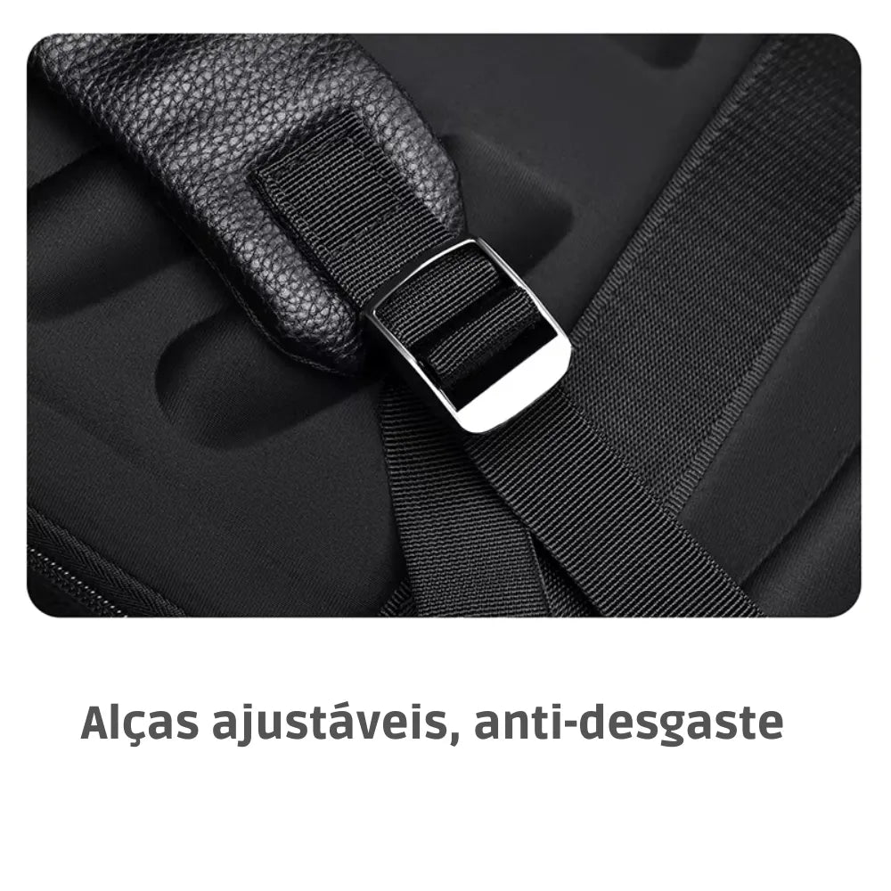 Mochila Executiva de Couro com USB | Allegante Leather