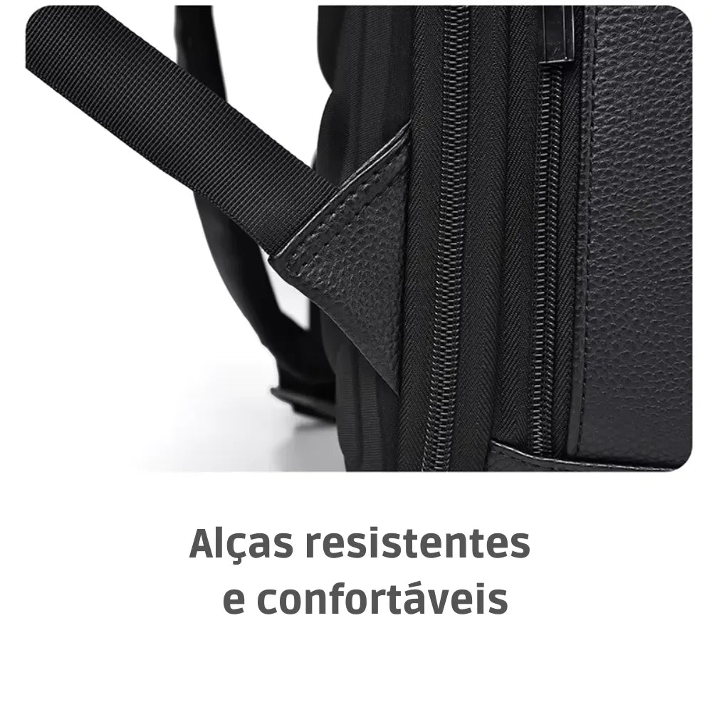 Mochila Executiva de Couro com USB | Allegante Leather