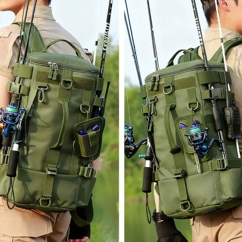 Mochila de Pesca Impermeável Multifuncional com Sistema Molle | Outdoor ProPack