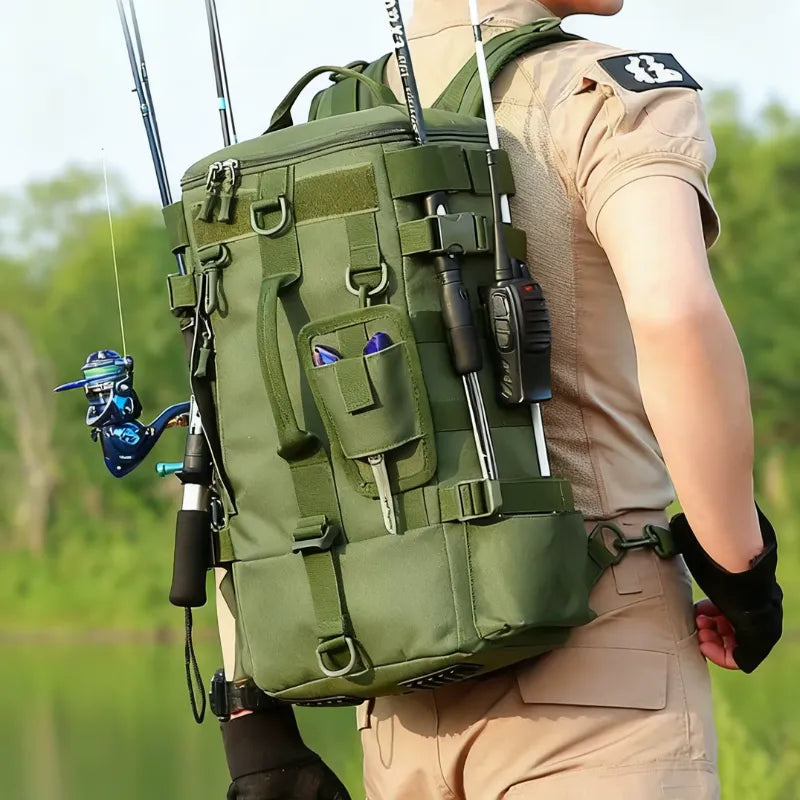 Mochila de Pesca Impermeável Multifuncional com Sistema Molle | Outdoor ProPack