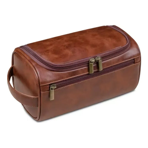 Necessaire Organizadora Masculina de Couro | Basicalle Go | Marrom