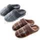 Kit 2 Pantufas de Algodão Peluciado Comfortalle Relax II Cinza + Marrom