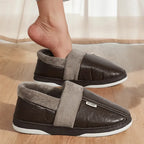 Pantufa Forrada de Couro para Inverno | Basicalle Home | Cor Marrom - Alleganza