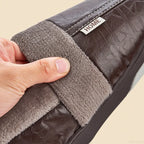 Pantufa Forrada de Couro para Inverno | Basicalle Home | Cor Marrom - Alleganza