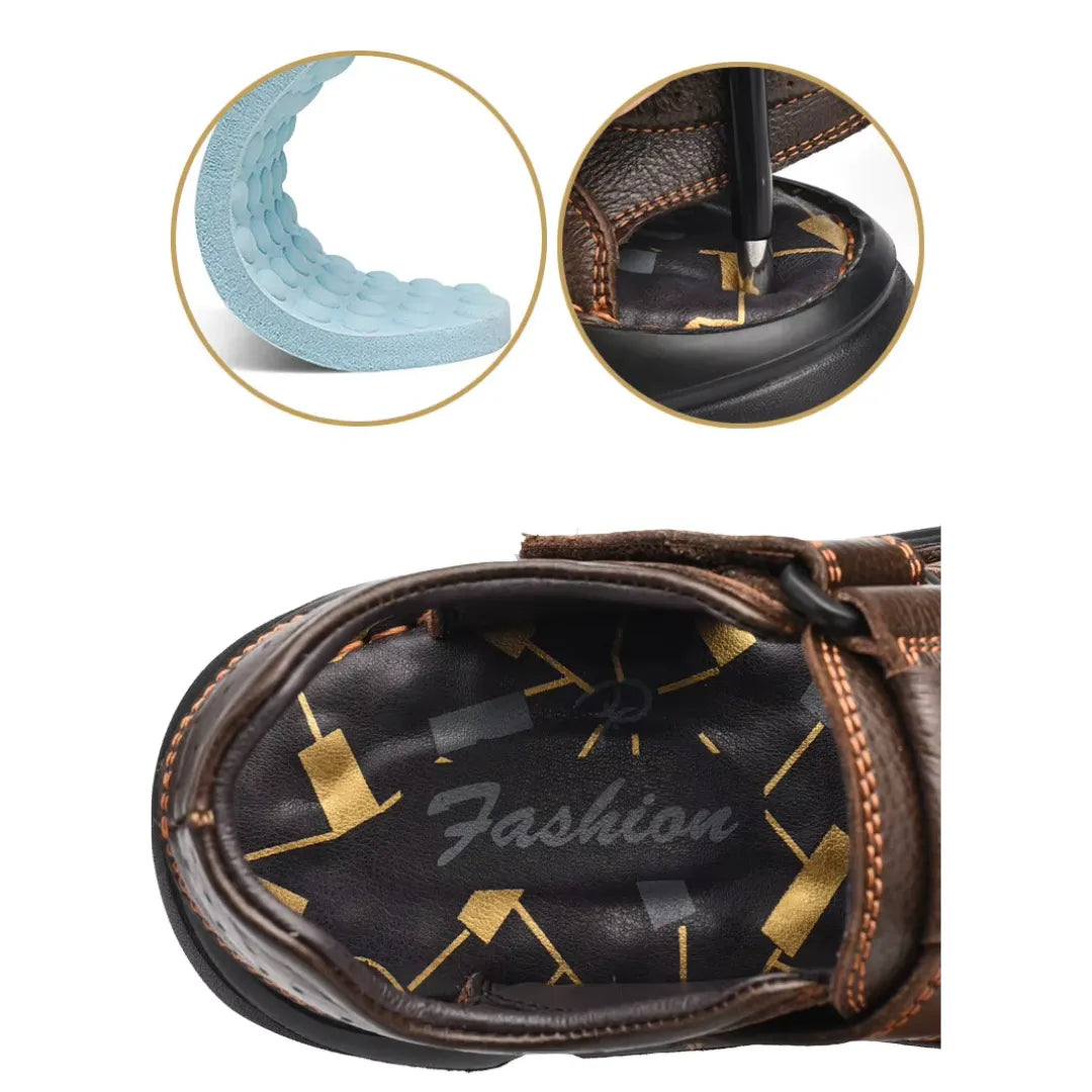 Sandália Masculina de Couro Legítimo | Allegante Comfort III - Alleganza