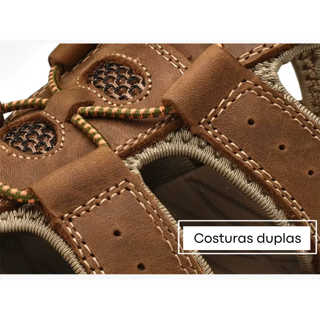 Sandália Masculina de Couro Legítimo | Casualle Comfort - Alleganza