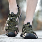 Sandália Masculina de Couro Legítimo | Casualle Comfort - Alleganza